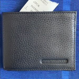 NWT Giorgio Armani Black Wallet